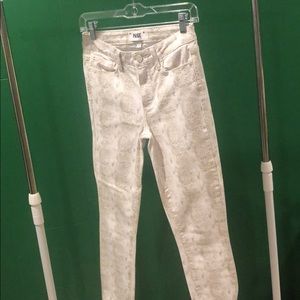 Snake patterned jeans